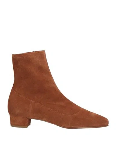 By Far Woman Ankle Boots Tan Size 8 Leather In Brown