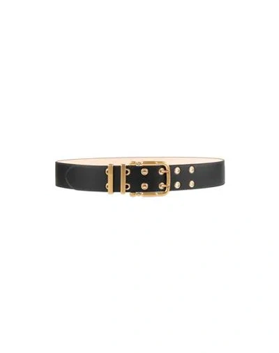 By Far Woman Belt Black Size 34 Calfskin In Brown