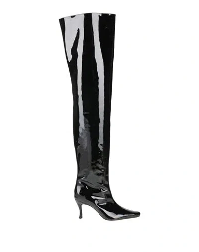 By Far Woman Knee Boots Black Size 10 Soft Leather