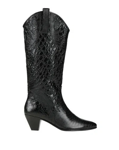 By Far Woman Knee Boots Black Size 10 Soft Leather