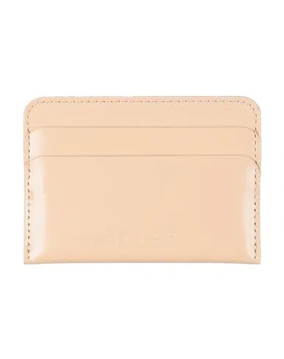 By Far Woman Cardholder Beige Size - Leather In Sand