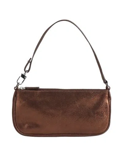 By Far Woman Handbag Bronze Size - Textile Fibers In Brown