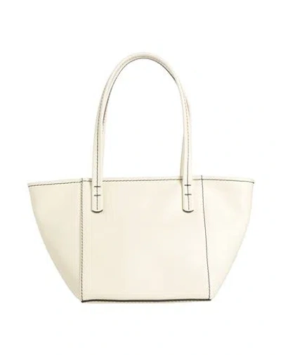 By Far Bar Box Leather Tote Bag In Cream