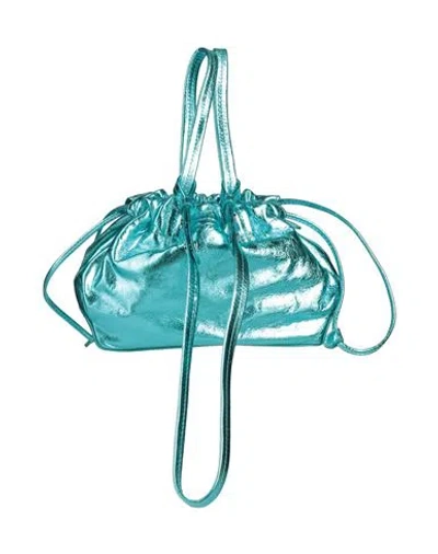By Far Woman Handbag Turquoise Size - Lambskin In Blue