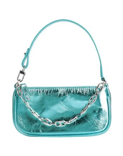 By Far Woman Handbag Turquoise Size - Lambskin In Blue