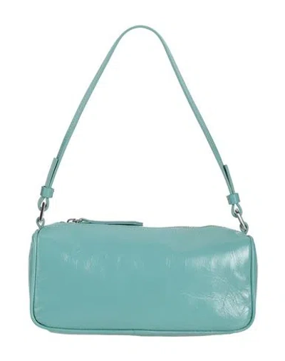 By Far Woman Handbag Turquoise Size - Lambskin In Blue