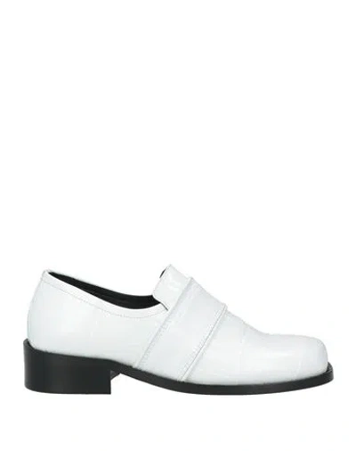 BY FAR BY FAR WOMAN LOAFERS WHITE SIZE 8 LEATHER