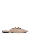 By Far Woman Mules & Clogs Beige Size 8 Leather In Beige
