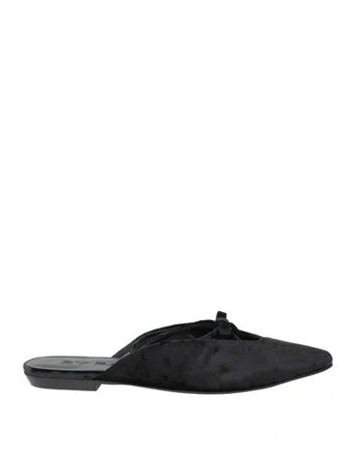 By Far Woman Mules & Clogs Black Size 7 Textile Fibers