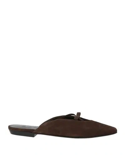 By Far Woman Mules & Clogs Dark Brown Size 8 Leather