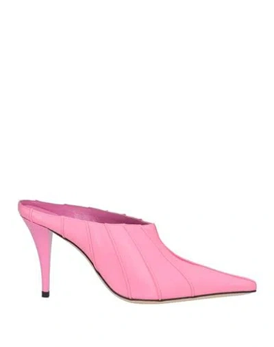 By Far Woman Mules & Clogs Pink Size 6 Leather
