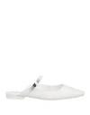 By Far Woman Mules & Clogs White Size 6 Soft Leather In White
