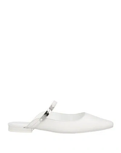 By Far Woman Mules & Clogs White Size 6 Soft Leather