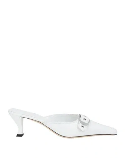 By Far Woman Mules & Clogs White Size 8 Leather