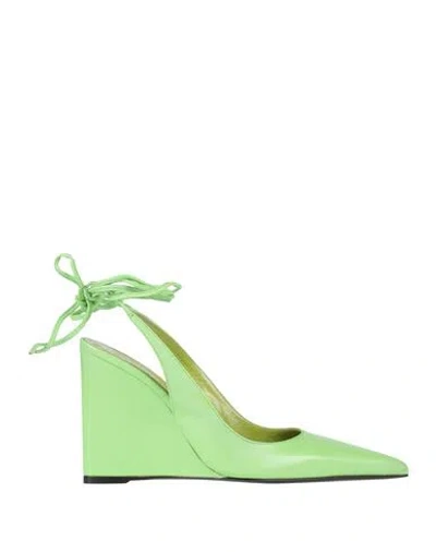 BY FAR BY FAR WOMAN PUMPS LIME GREEN SIZE 7 LEATHER