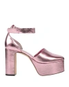 BY FAR BY FAR WOMAN PUMPS PINK SIZE 8 LEATHER
