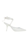 By Far Woman Pumps White Size 11 Soft Leather In White