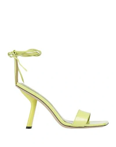 By Far Woman Sandals Acid Green Size 6 Leather