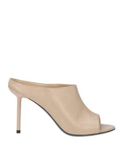 By Far Woman Sandals Beige Size 6 Leather In Pink
