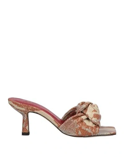 By Far Woman Sandals Beige Size 7 Leather