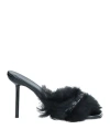 By Far Woman Sandals Black Size 8 Lambskin In Black