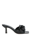By Far Lana Gloss Leather Mule In Black In Black