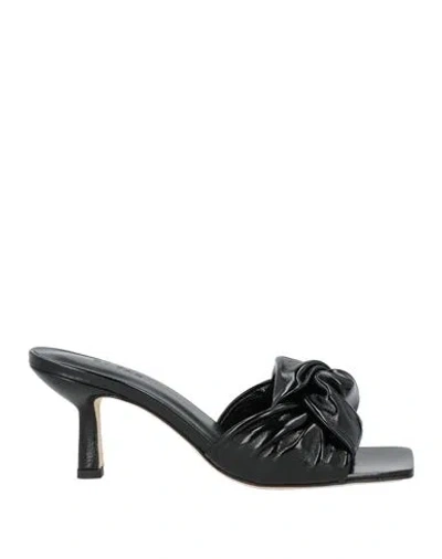 BY FAR BY FAR WOMAN SANDALS BLACK SIZE 7 LAMBSKIN