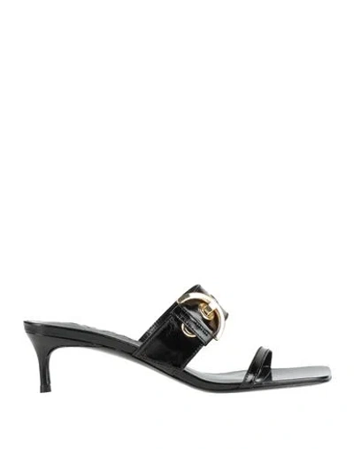 By Far Woman Sandals Black Size 8 Leather