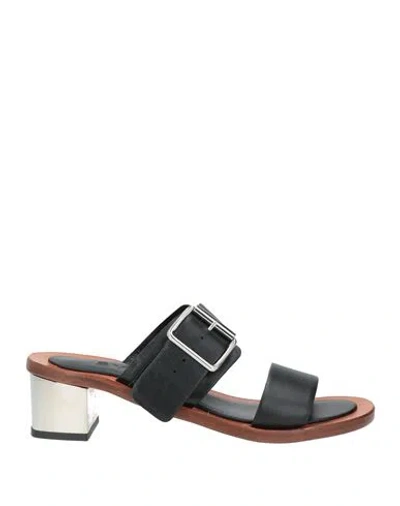 By Far Woman Sandals Black Size 8 Leather