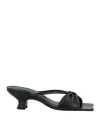 By Far Woman Sandals Black Size 6 Soft Leather In Black