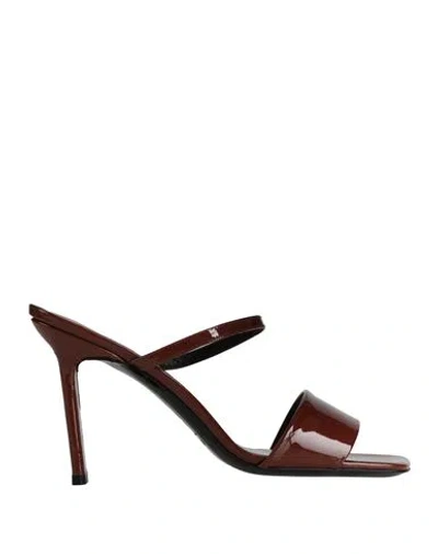 By Far Woman Sandals Brown Size 5 Leather