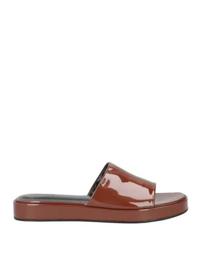 By Far Woman Sandals Brown Size 7 Leather