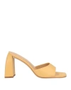 By Far Woman Sandals Sand Size 7 Soft Leather In Beige