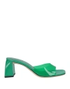 By Far Woman Sandals Green Size 8 Plastic In Green