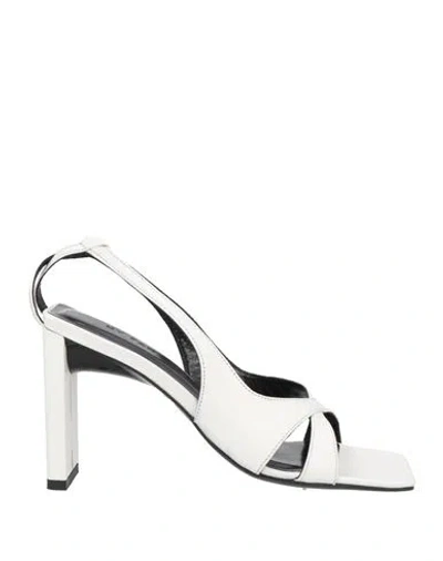 By Far Woman Sandals Off White Size 9 Soft Leather