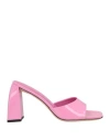 By Far Michele 95 Patent Leather Mule In Pink