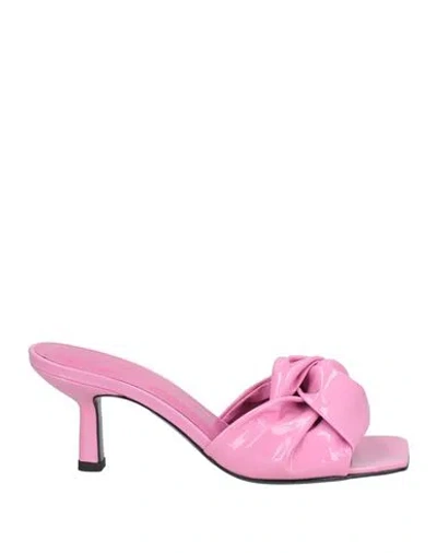By Far Woman Sandals Pink Size 7 Leather