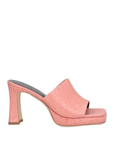 By Far Woman Sandals Salmon Pink Size 8 Leather