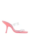 By Far Woman Sandals Salmon Pink Size 6 Rubber In Pink