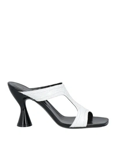 By Far Woman Sandals White Size 10 Leather