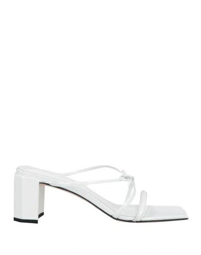By Far Woman Sandals White Size 8 Leather