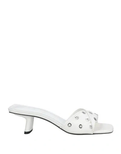 By Far Woman Sandals White Size 8 Leather