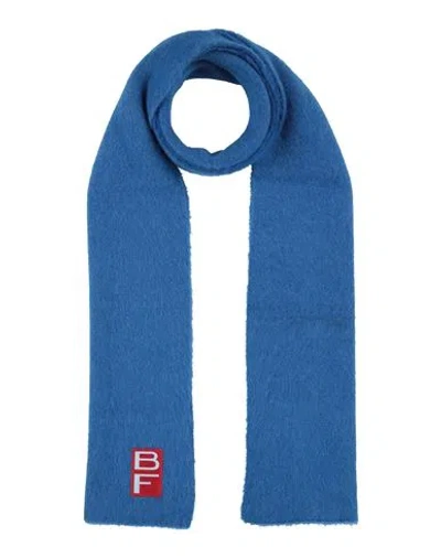 By Far Woman Scarf Blue Size - Alpaca Wool, Polyamide, Wool, Polyester In Blue