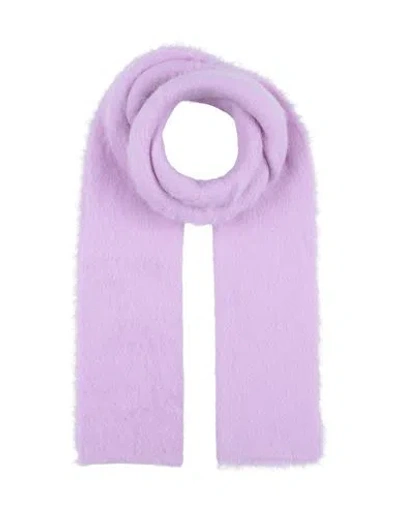 By Far Woman Scarf Lilac Size - Baby Alpaca Wool, Recycled Polyamide, Merino Wool In Purple