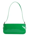 By Far Patent Leather Dulce Rectangular Shoulder Bag In Green