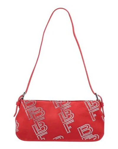 By Far Dulce Crystal-embellished Shoulder Bag In Red