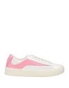 By Far Rodina Perforated Leather And Suede Sneakers In Pink
