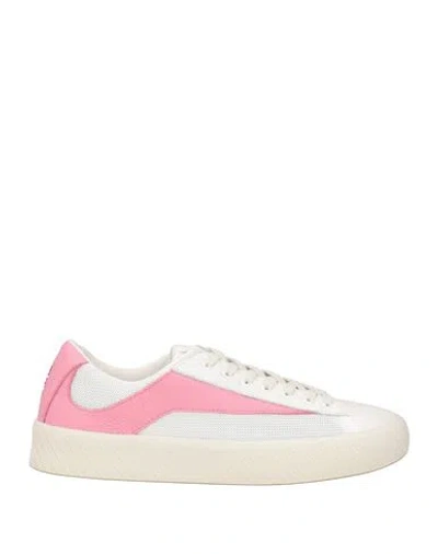 BY FAR BY FAR WOMAN SNEAKERS PINK SIZE 5 SOFT LEATHER, TEXTILE FIBERS