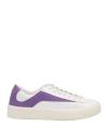 By Far Woman Sneakers Purple Size 8 Soft Leather, Textile Fibers