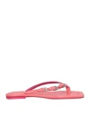 By Far Woman Thong Sandal Pink Size 7 Leather